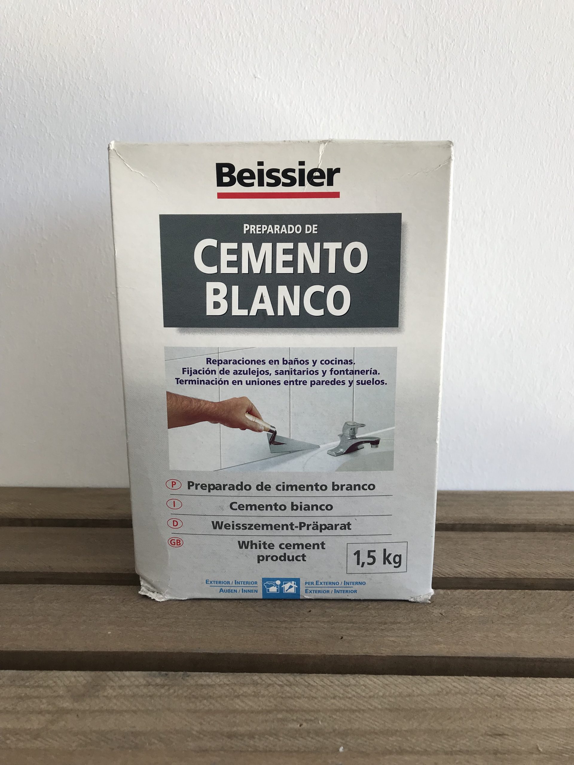 Aguaplast cemento blanco caja 1.5 kg Beissier