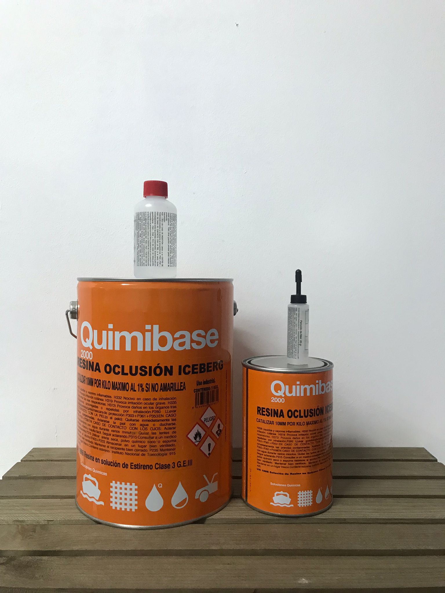 Resina Poliéster Oclusión + Peróxido de Mek